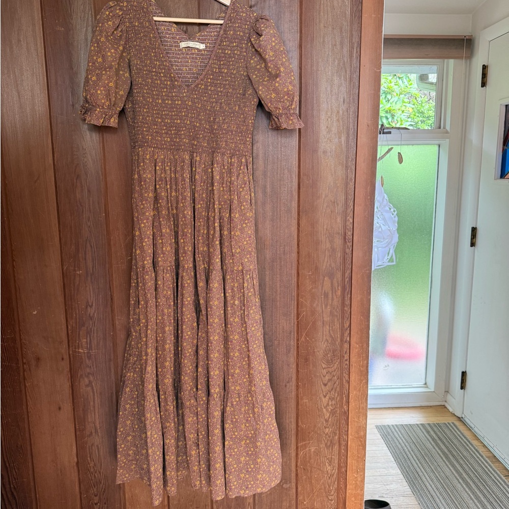 Christy Dawn Brooklyn Dress - Brown Floral Maxi Dress